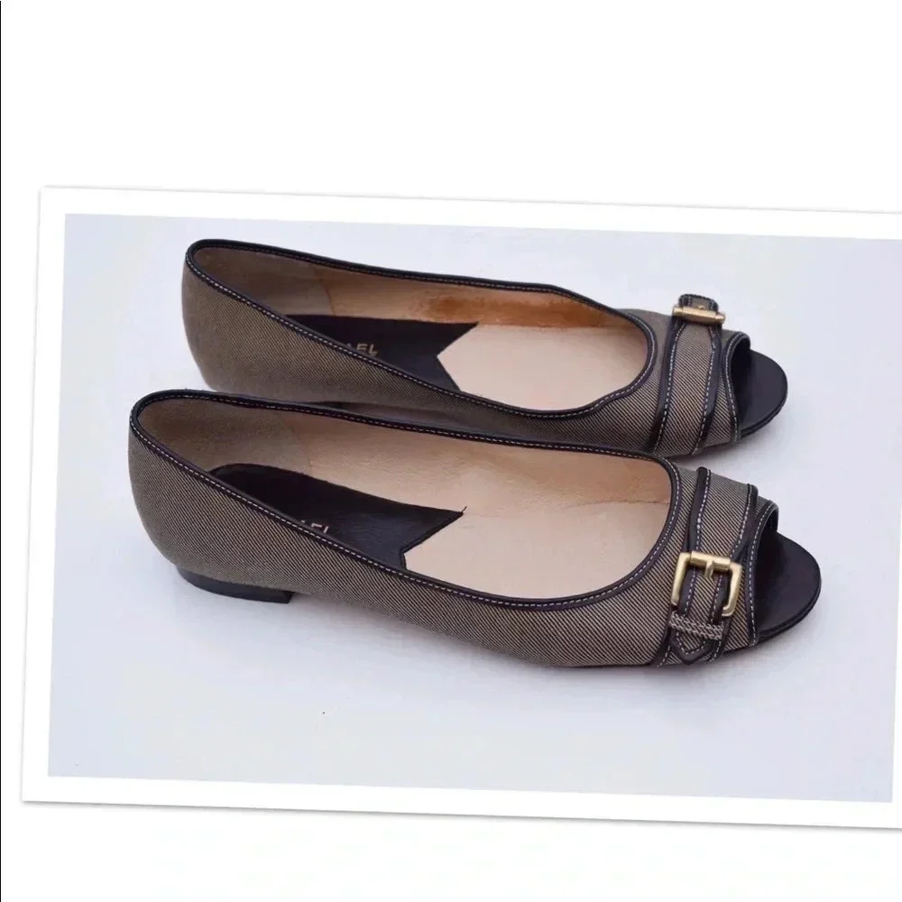 Michael Kors peep toe flats